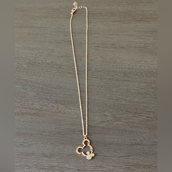 New Rose Gold Tone Mickey Mouse Necklace - Picture 1 of 4